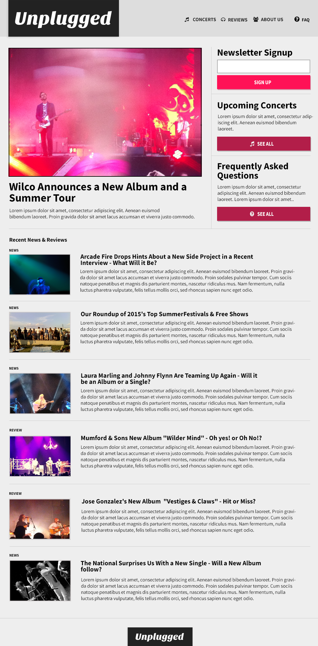 Unplugged Responsive Website