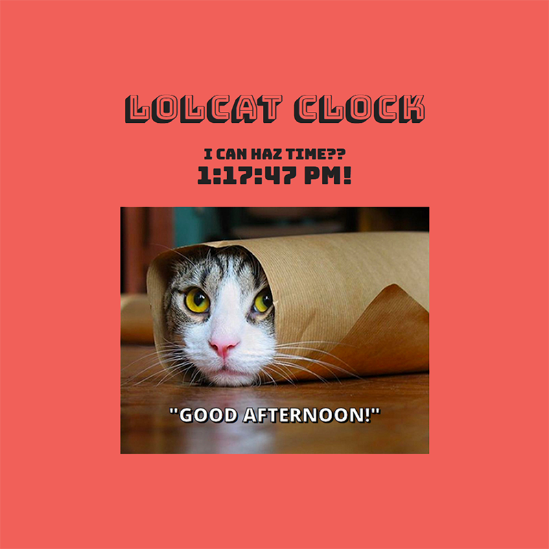 lolcat Clock